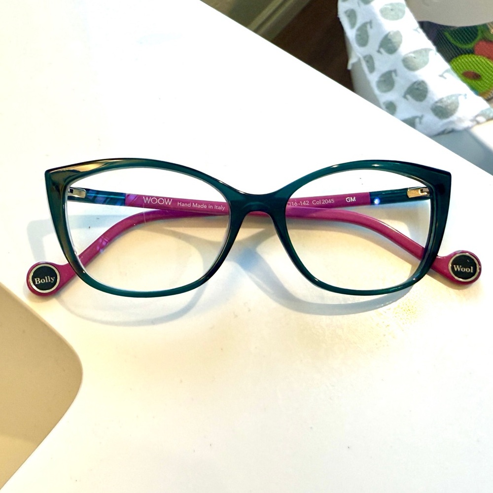 Women's Teal and Pink Glasses